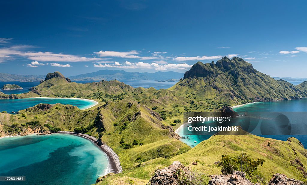 Gebirge in der Komodo National Park in Indonesien