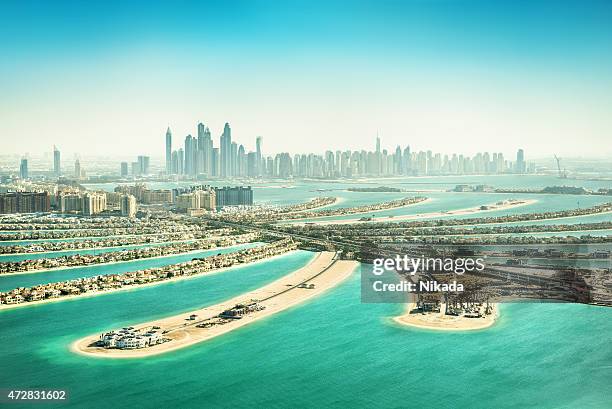 the palm jumeirah, dubai, vae - the palm dubai stock-fotos und bilder