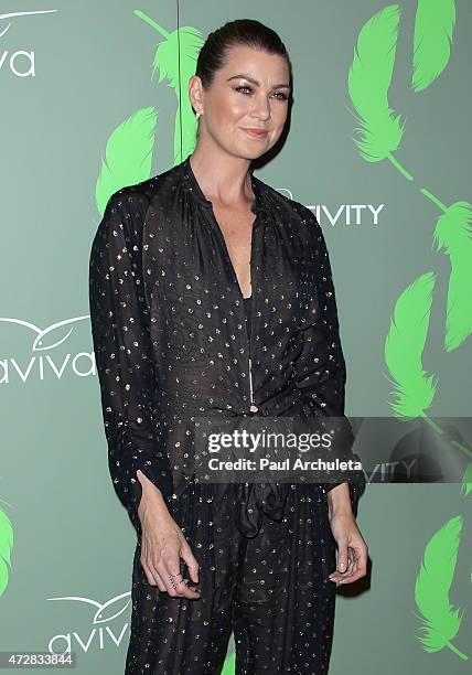 Actress Ellen Pompeo attends the Aviva family and Children's Services Center's 100th anniversary gala at The Four Seasons Hotel Los Angeles at...