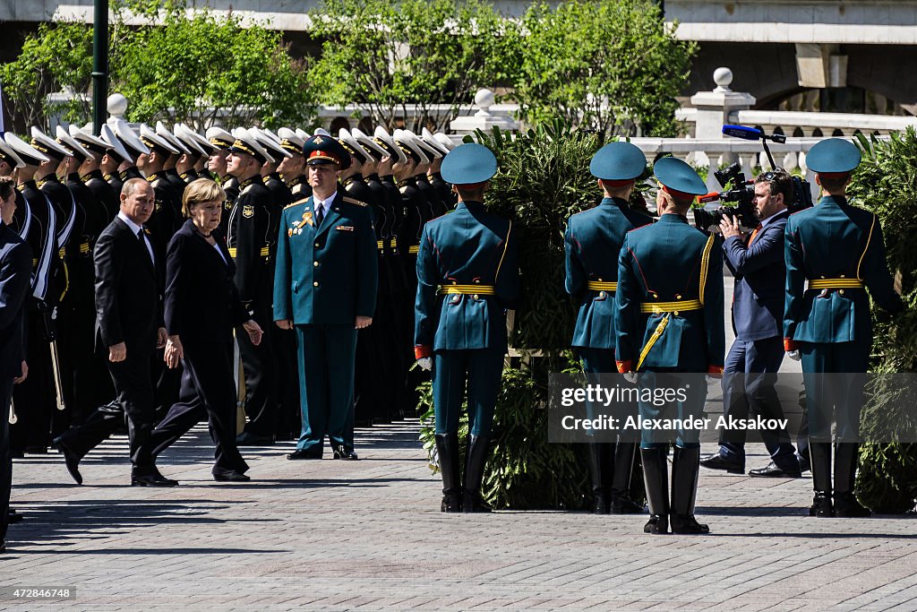 Angela Merkel Visits Moscow After Victory Day