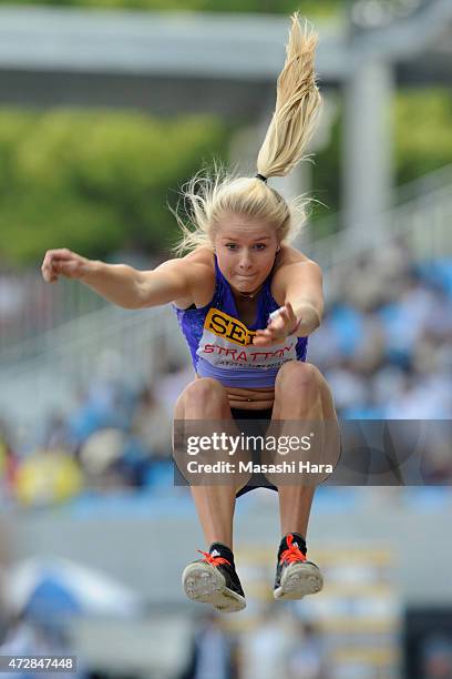 Brooke Stratton competes in the Long Jump during the Seiko Golden Grand Prix Tokyo 2015 at Todoroki Stadium on May 10, 2015 in Kawasaki, Japan.