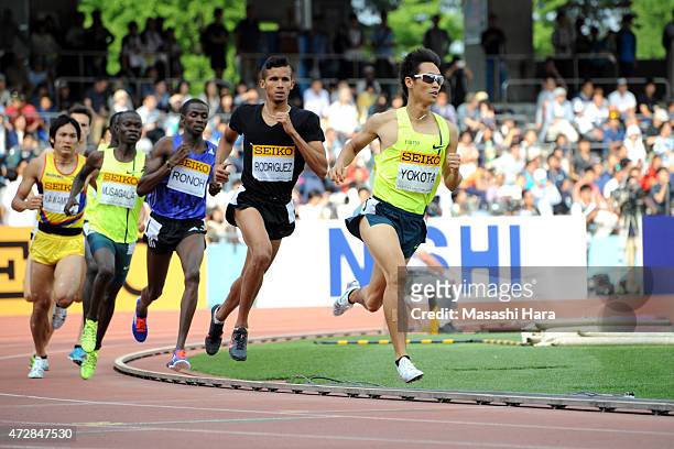 Masato Yokota competes in the 800m during the Seiko Golden Grand Prix Tokyo 2015 at Todoroki Stadium on May 10, 2015 in Kawasaki, Japan.