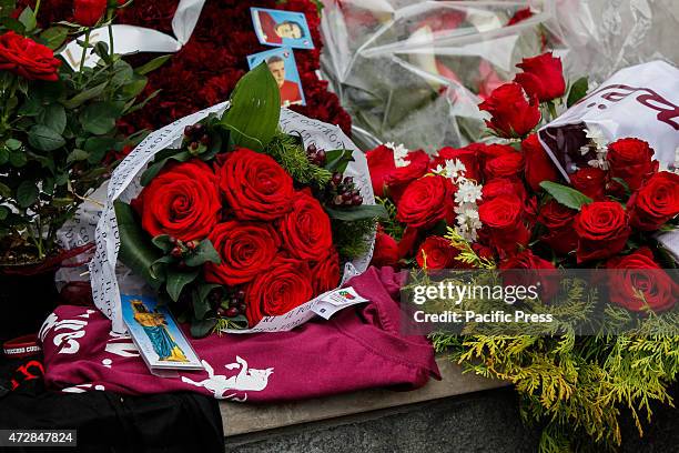 Flowers laid at the Basilica of Superga, in commemoration of the Grande Torino tragedy. The commemoration of the 66th anniversary of the tragedy of...