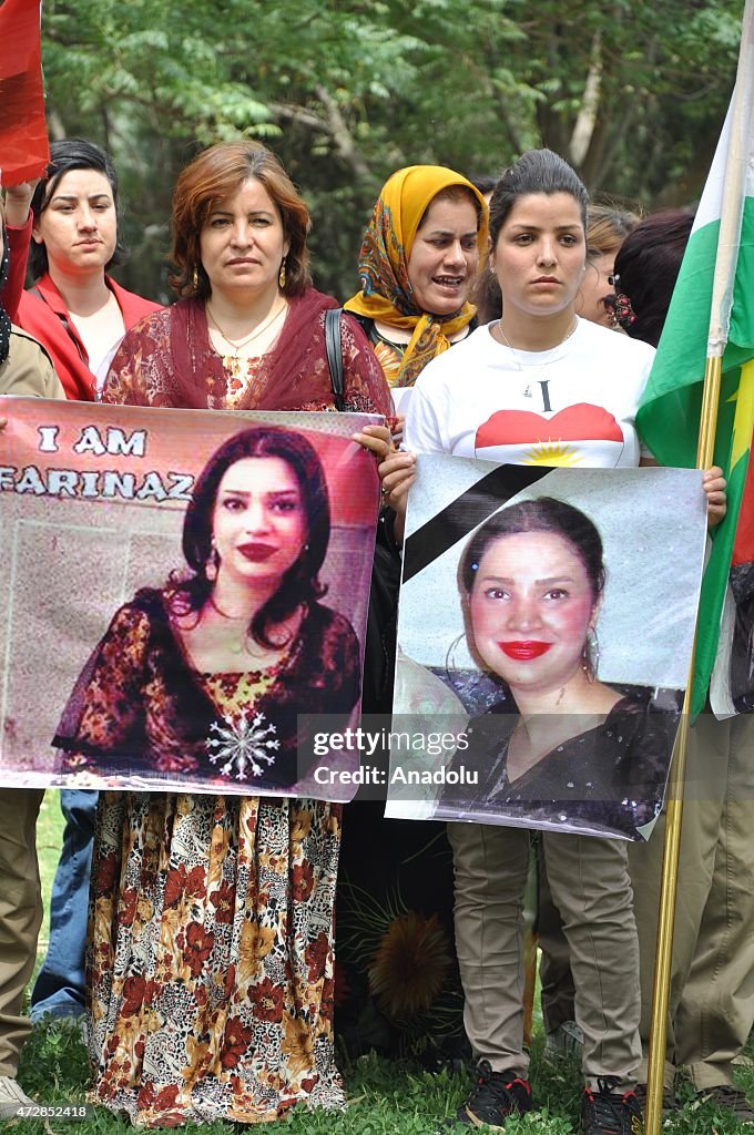 Protest in Erbil for Farinaz Khosrawani