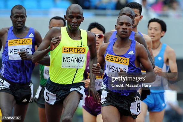 Bernard Nganga competes in 3000mSC during the Seiko Golden Grand Prix Tokyo 2015 at Todoroki Stadium on May 10, 2015 in Kawasaki, Japan.