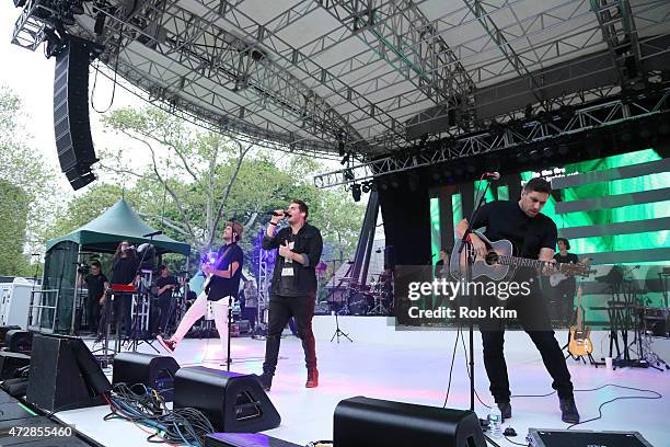 Matt Crocker of Hillsong performs in concert for "Welcome To The Summer Party" at Rumsey Playfield, Central Park on May 9, 2015 in New York City.