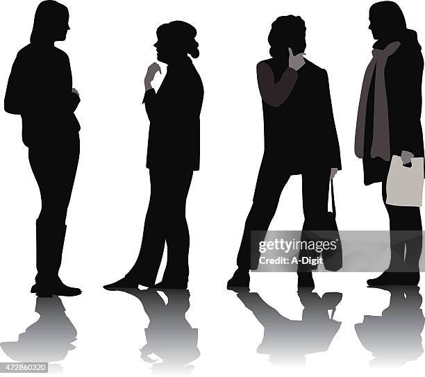 ilustrações de stock, clip art, desenhos animados e ícones de grupo de mulheres - alto altura humana