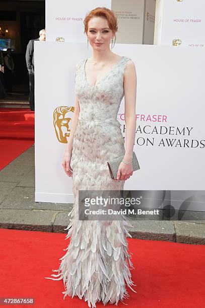 Eleanor Tomlinson attends the House of Fraser British Academy Television Awards at Theatre Royal, Drury Lane, on May 10, 2015 in London, England.