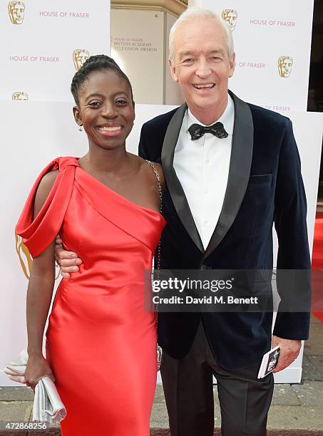 Precious Lunga and Jon Snow attend the House of Fraser British Academy Television Awards at Theatre Royal, Drury Lane, on May 10, 2015 in London,...