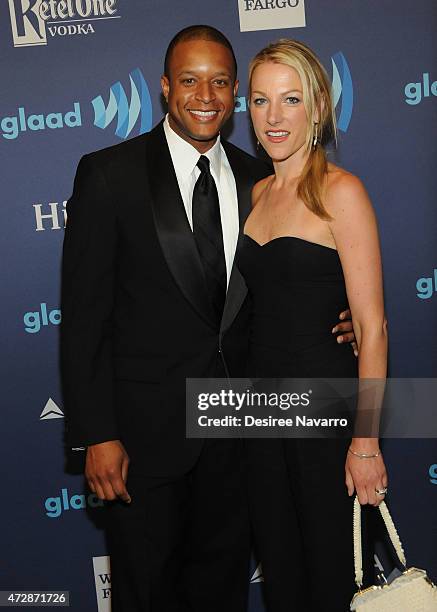 Craig Melvin and Lindsay Czarniak attend the 26th Annual GLAAD Media Awards at The Waldorf Astoria on May 9, 2015 in New York City.