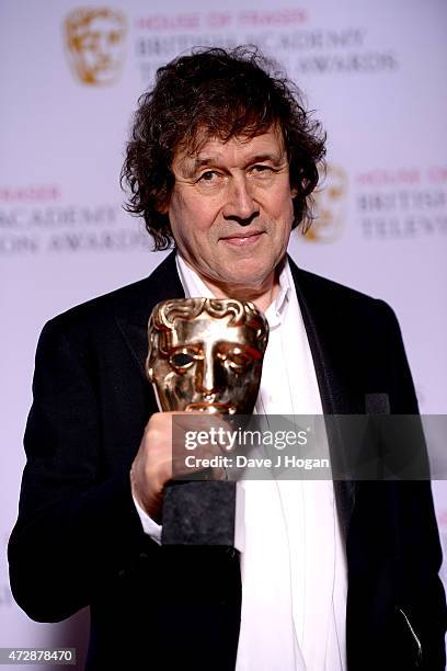 Stephen Rea winner of Best Supporting Actor poses in the winners room at the House of Fraser British Academy Television Awards at Theatre Royal on...