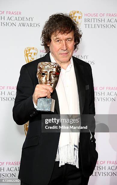 Stephen Rea poses in the winners room with the Best Supporting Actor award at the House of Fraser British Academy Television Awards at Theatre Royal...
