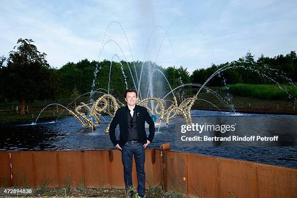 Contemporary Artist and Sculptor of fountains of the "Bosquet du Theatre d'eau", Jean-Michel Othoniel attend the Inauguration of the "Bosquet du...