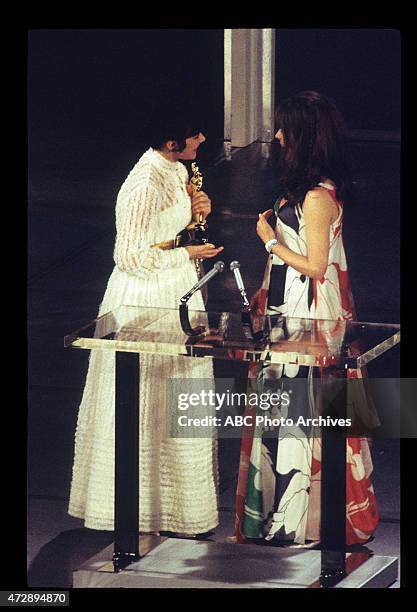 Show Coverage - Airdate: April 14, 1969. LYUDMILA SAVELEVA , ACCEPTING AWARD FOR BEST FOREIGN LANGUAGE FILM FOR "WAR AND PEACE" WITH PRESENTER...