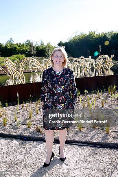 President of the Versailles Castle, Catherine Pegard attends the Inauguration of the "Bosquet du Theatre d'eau" of the Chateau de Versailles on May...