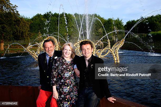 Creator of the "Bosquet du Theatre d'eau", Louis Benech, President of the Versailles Castle, Catherine Pegard and Contemporary Artist and Sculptor of...