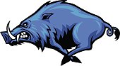 Running wild hog mascot