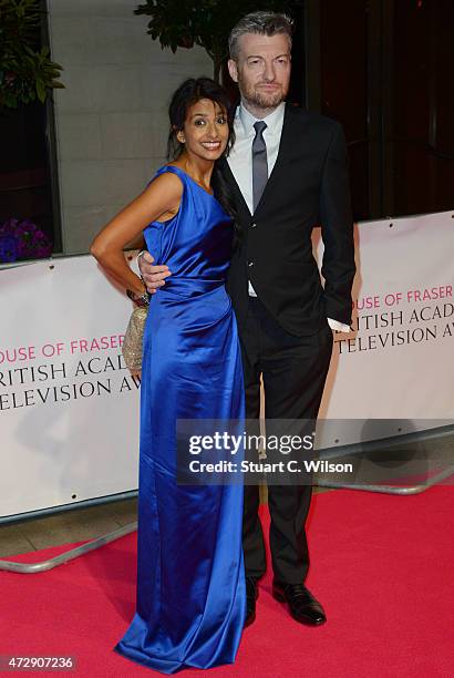 Connie Huq and Charlie Brooker attend the After Party dinner for the House of Fraser British Academy Television Awards at The Grosvenor House Hotel...