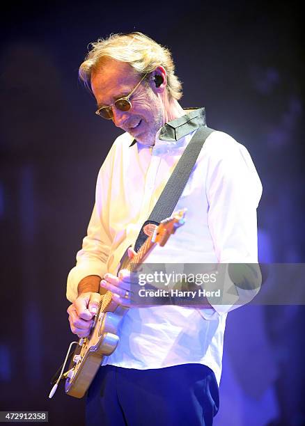 Mike Rutherford of Mike and The Mechanics performs at Portsmouth Guildhall on May 10, 2015 in Portsmouth, England.