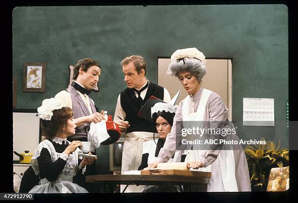 Show Coverage - Shoot Date: February 19, 1982. L-R: MELANIE CHARTOFF;MARK BLANKFIELD;JOHN ROARKE;MARYEDITH BURRELL;BRANDIS KEMP