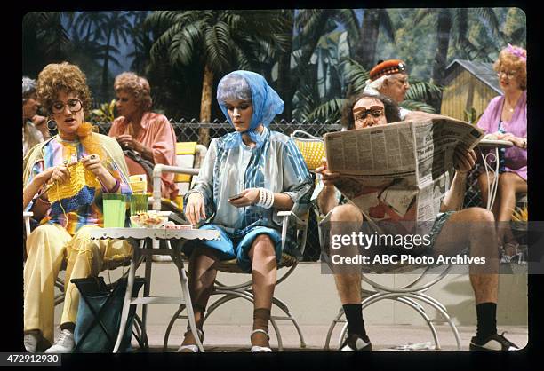 Show Coverage - Shoot Date: February 19, 1982. L-R: BRANDIS KEMP;MARYEDITH BURRELL;LARRY DAVID