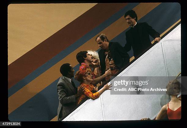 Show Coverage - Shoot Date: April 13, 1982. L-R: DARROW IGUS;BRANDIS KEMP;LARRY DAVID;JOHN ROARKE;MARK BLANKFIELD