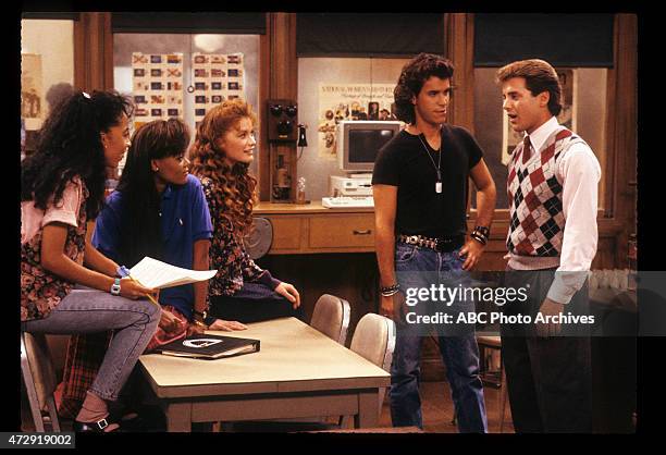 Back to School" - Airdate: September 27, 1989. L-R: KIMBERLY RUSSELL;ROBIN GIVENS;KHRYSTYNE HAJE;BRIAN ROBBINS;TONY O'DELL