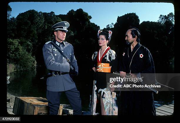 Location Gallery - Shoot Date: July 19, 1982. L-R: JOHN CALVIN;MARTA DUBOIS;JOHN FUJIOKA