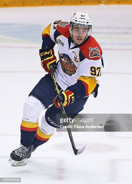 Connor McDavid of the Erie Otters skates against the Oshawa Generals in Game One of the Robertson Cup OHL Championship Final at General Motors Centre...