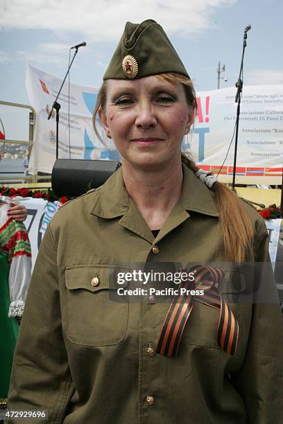 People join in the commemoration of the WWII 70th anniversary in Naples, where there are concert of songs for Soviet World War II and an exhibition...