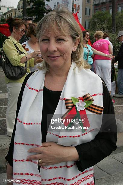 People join in the commemoration of the WWII 70th anniversary in Naples, where there are concert of songs for Soviet World War II and an exhibition...