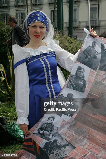 People join in the commemoration of the WWII 70th anniversary in Naples, where there are concert of songs for Soviet World War II and an exhibition...