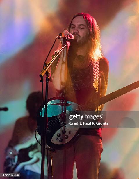 Kevin Parker of Tame Impala performs on stage during day 3 of the 3rd Annual Shaky Knees Music Festival at Atlanta Central Park on May 10, 2015 in...