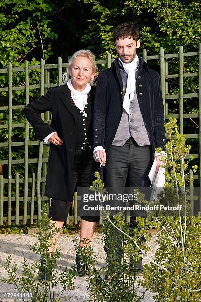 Agnes B. And Guest attend the Inauguration of the "Bosquet du Theatre d'eau" of the Chateau de Versailles on May 10, 2015 in Versailles, France.