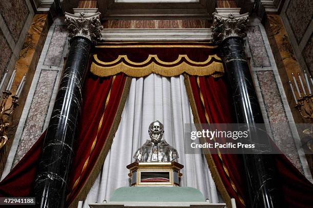 Relics of St. Padre Pio in the Catholic Church of St. Saviour in Laurel.