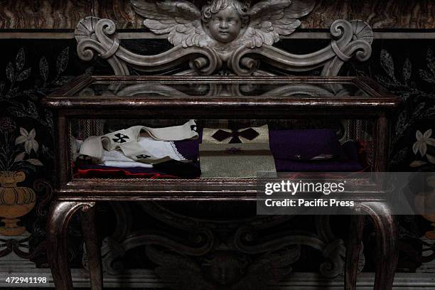 Relics of Blessed John Paul II in the Catholic Church of St. Saviour in Laurel.