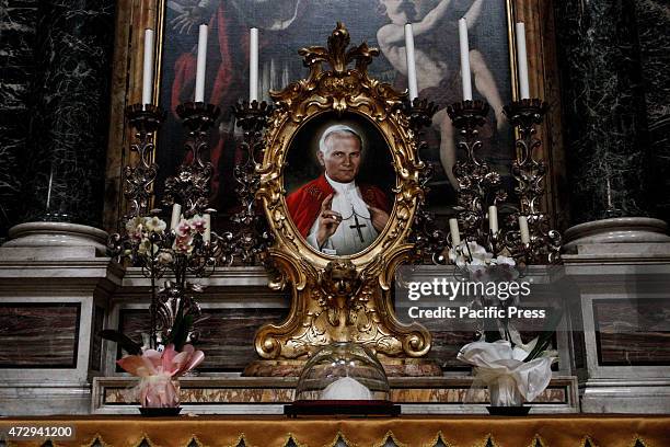 Relics of Blessed John Paul II in the Catholic Church of St. Saviour in Laurel.