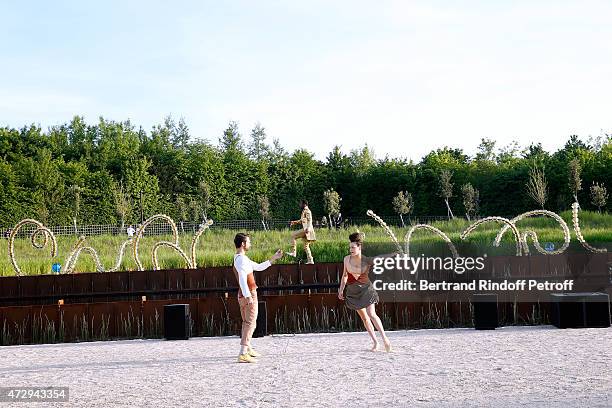 Dancers Lil Buck , Julia Eichten and others dancers from "L.A. Dance Project" perform in the Ballet "O'de", presented exclusively during the...