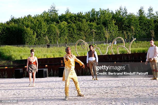 Dancers Lil Buck , Julia Eichten and others dancers from "L.A. Dance Project" perform in the Ballet "O'de", presented exclusively during the...