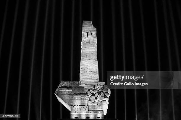 Westerplatte Monument in memory of the Polish defenders during the 70th anniversary celebration of the end of the Second World War on May 8, 2015 at...