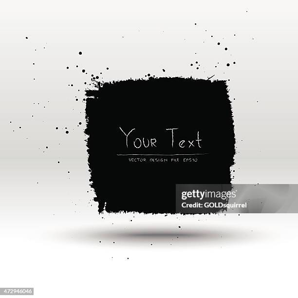 abstract hand-drawn black grunge paint splash design in vector - expiration date stock illustrations