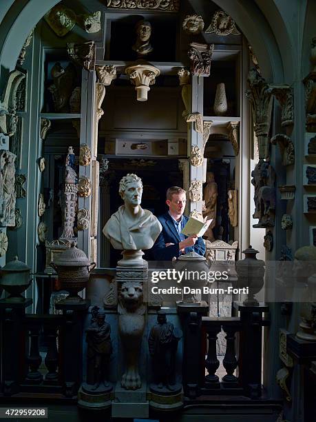 Writer David Mitchell is photographed for ES magazine on August 29, 2014 in London, England.