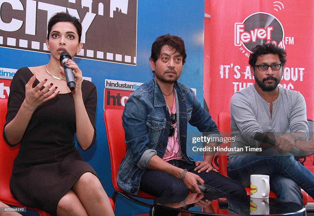 Starcast Of Bollywood Movie Piku At HT House For Promotions