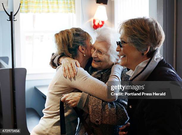 Owner Denise Huot Gelinas greets Rose Kavanaugh as Huot's in Camp Ellis opens for the season. Binette, who is Denise's pen pal throughout the...