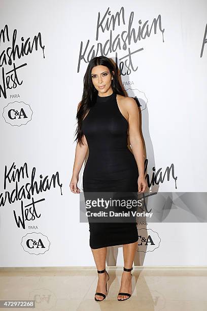 Kim Kardashian West attends the Kim Kardashian West for C&A press conference at Shopping Iguatemi on May 11, 2015 in Sao Paulo, Brazil.
