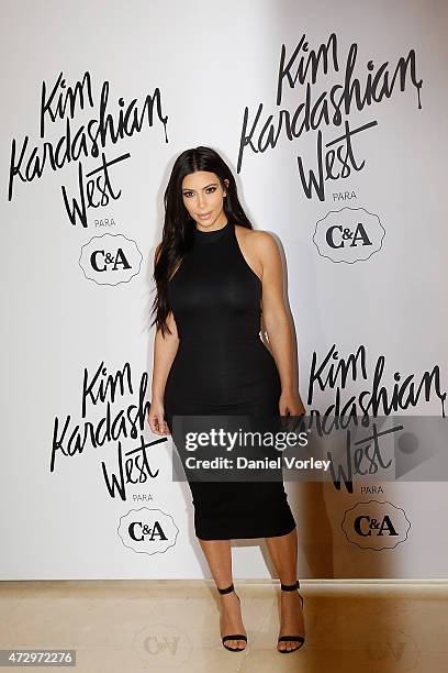 Kim Kardashian West attends the Kim Kardashian West for C&A press conference at Shopping Iguatemi on May 11, 2015 in Sao Paulo, Brazil.