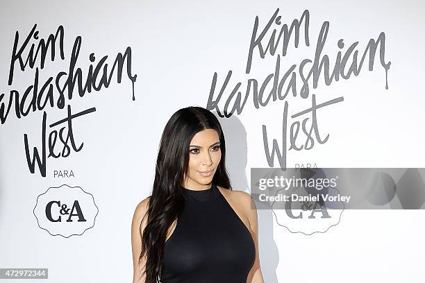 Kim Kardashian West attends the Kim Kardashian West for C&A press conference at Shopping Iguatemi on May 11, 2015 in Sao Paulo, Brazil.