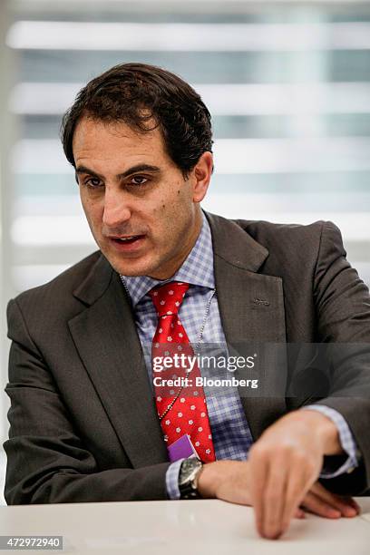 Tomas Gonzalez, Colombia's mining and energy minister, speaks during an interview in New York, U.S., on Monday, May 11, 2015. Colombia is considering...