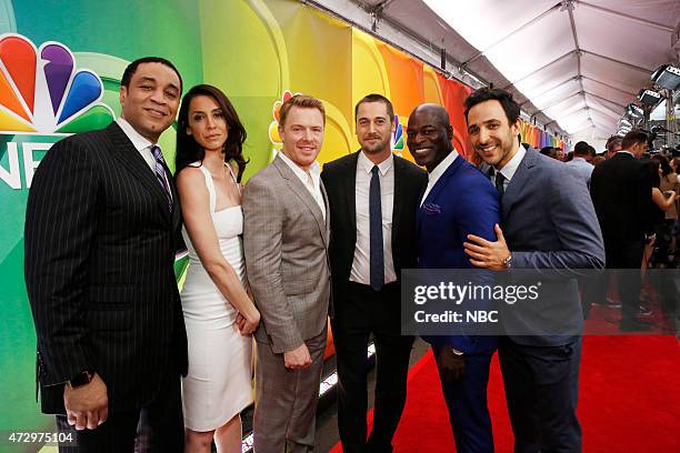 Upfront Presentation -- Red Carpet Arrivals -- Pictured: Harry Lennix, Mozhan Marno, Diego Klattenhoff, Ryan Eggold, Hisham Tawfiq, Amir Arison "The...