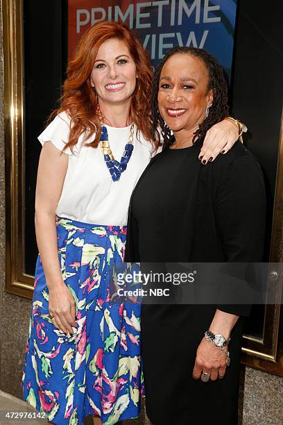 Upfront Presentation -- Red Carpet Arrivals -- Pictured: Debra Messing "The Mysteries of Laura", S. Epatha Merkerson "Chicago Med" --